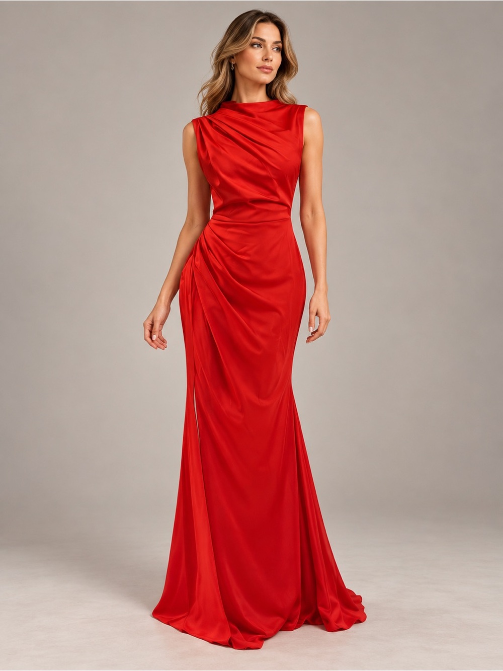 NWT Elliatt Coral Sleeveless Cowl Maxi Gown new with tags S 0-2 formal